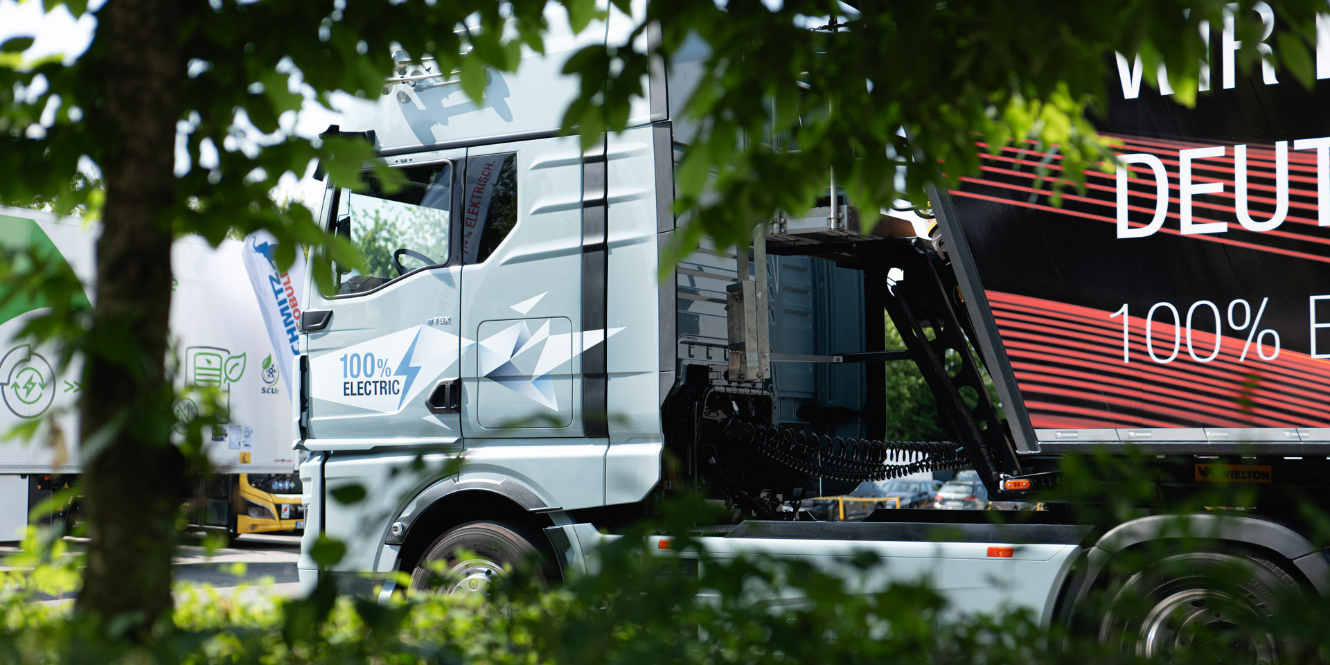 Die E-LKW von MAN waren ausgestellt und konnten ausprobiert werden